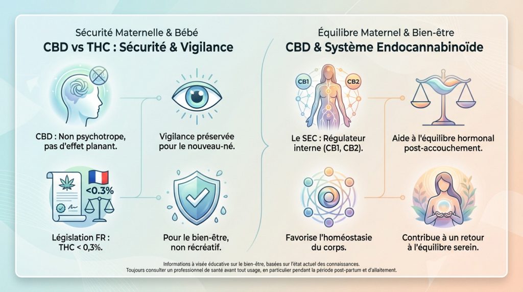 CBD et jeune maman : sérénité et sécurité post-partum